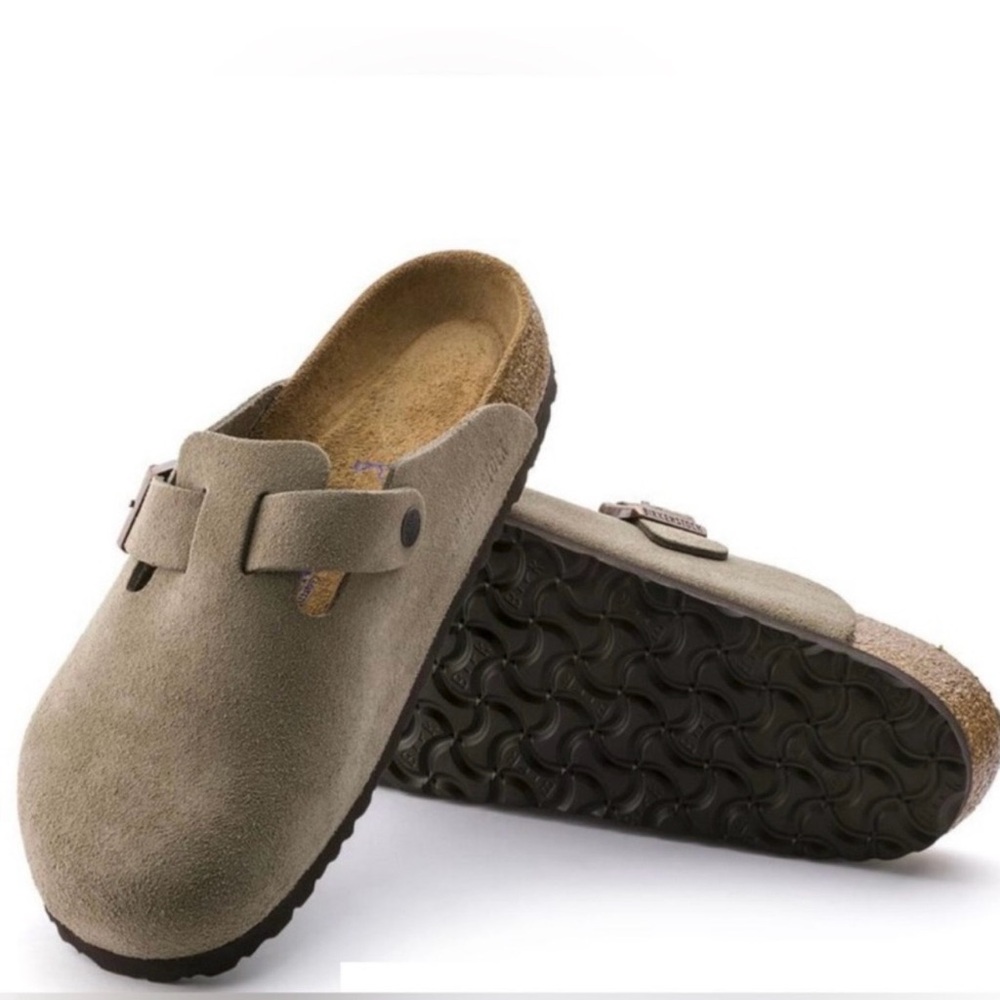 Birkenstock Boston Soft Footbed in Taupe 42